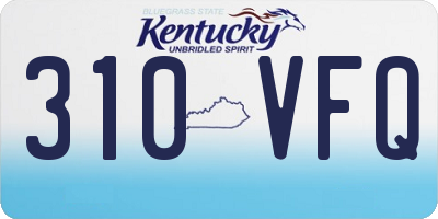 KY license plate 310VFQ