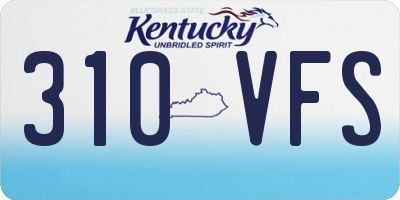 KY license plate 310VFS