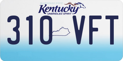 KY license plate 310VFT