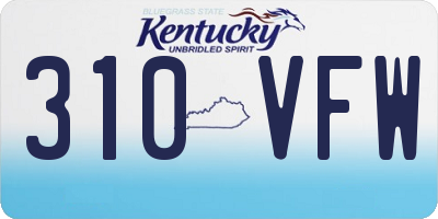 KY license plate 310VFW