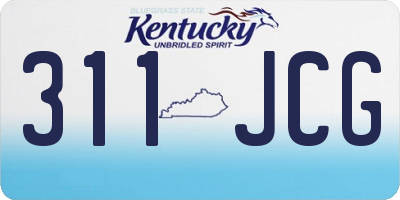 KY license plate 311JCG