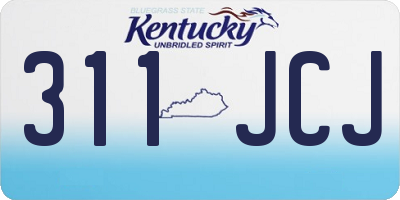 KY license plate 311JCJ