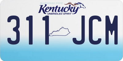 KY license plate 311JCM