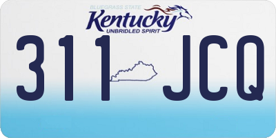 KY license plate 311JCQ