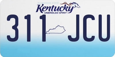 KY license plate 311JCU