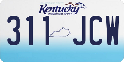 KY license plate 311JCW
