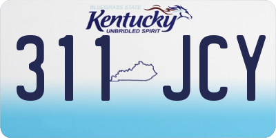 KY license plate 311JCY