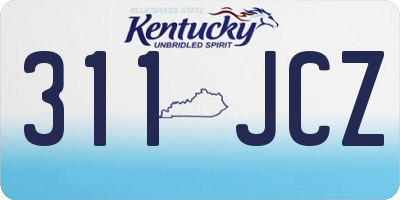 KY license plate 311JCZ