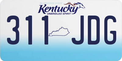 KY license plate 311JDG