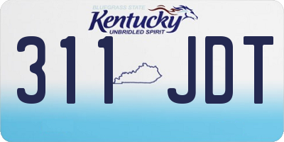 KY license plate 311JDT