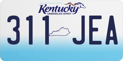 KY license plate 311JEA