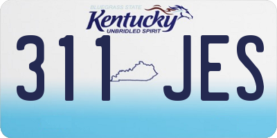 KY license plate 311JES