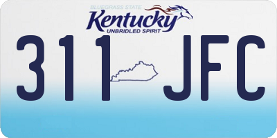 KY license plate 311JFC