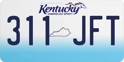 KY license plate 311JFT