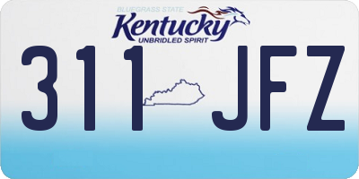 KY license plate 311JFZ
