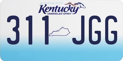 KY license plate 311JGG