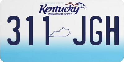 KY license plate 311JGH