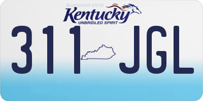 KY license plate 311JGL