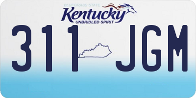 KY license plate 311JGM