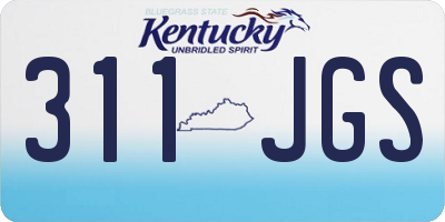 KY license plate 311JGS