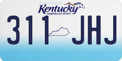 KY license plate 311JHJ