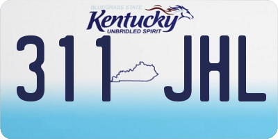 KY license plate 311JHL
