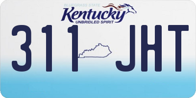 KY license plate 311JHT