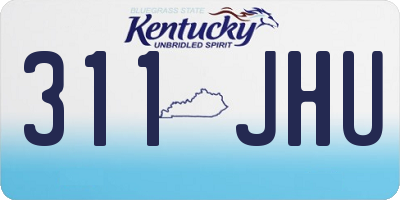 KY license plate 311JHU