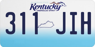 KY license plate 311JIH