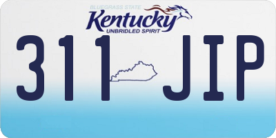 KY license plate 311JIP