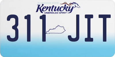 KY license plate 311JIT