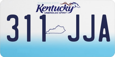 KY license plate 311JJA