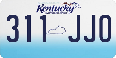 KY license plate 311JJO