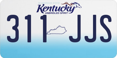 KY license plate 311JJS