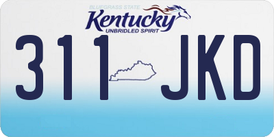 KY license plate 311JKD