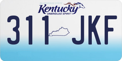 KY license plate 311JKF