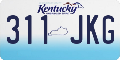KY license plate 311JKG