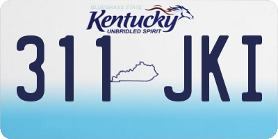 KY license plate 311JKI
