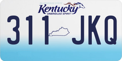 KY license plate 311JKQ