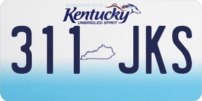 KY license plate 311JKS