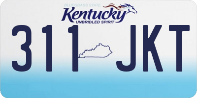 KY license plate 311JKT