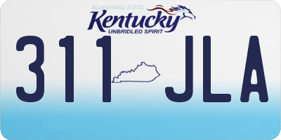 KY license plate 311JLA