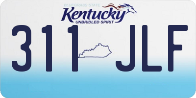 KY license plate 311JLF