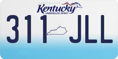 KY license plate 311JLL