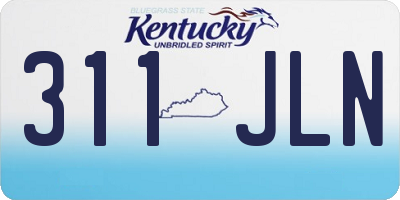 KY license plate 311JLN