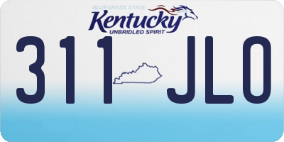 KY license plate 311JLO
