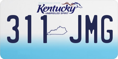 KY license plate 311JMG