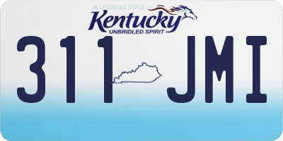 KY license plate 311JMI