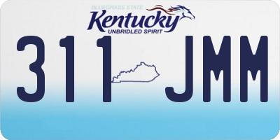 KY license plate 311JMM