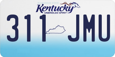 KY license plate 311JMU